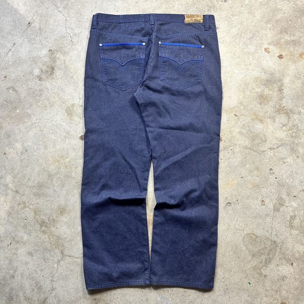 Vintage Y2K Baggy Skater DMax Dark Blue Denim Jeans Size 40x32